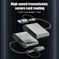 5 In1 USB 3.0 Memory Card Reader USB-C to TF SD XQD Card Reader Adapter for 15 Pro/Max Pro/Air 2023. 