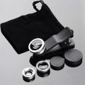 Camera Clip-on Lens Kit  3-in-1 Universal Smartphone 180 degree Fisheye Lens 0.67X Wide Angle Macro Lens. 