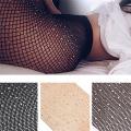 【HOT】 Summer Fishnet Diamond Pantyhose Women Sexy Fashion Shiny Net Tights Female Slim Rhinestone Mesh Nylon Stockings Tights. 