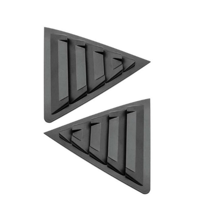 Toyota Corolla Quarter Glass Louvers Set | Sporty Rear Window Vent Covers | Black ABS | 2-Piece Pair