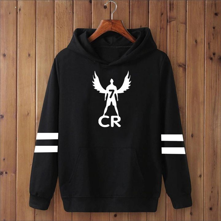 Chrintano Ronaldo printed fleece hoodie drawstring casual pullover hodie clothing long sleeves export quality huddie winter wear smart fit hoody