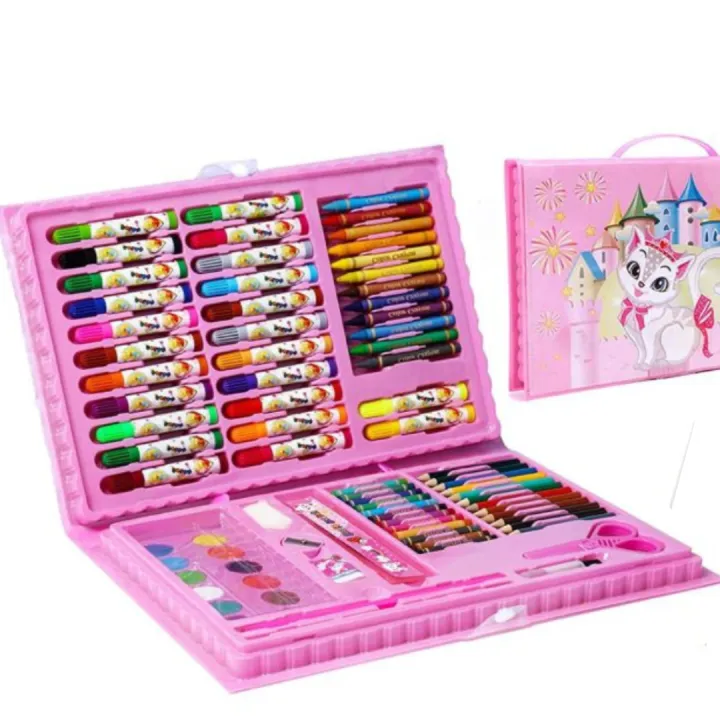 Multicolour kit Drawing Art Set with Colors Box Pencil Colors, Crayons ...