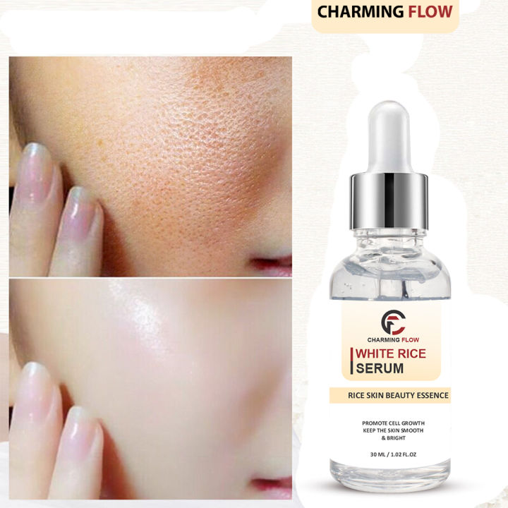 CHARMING FLOW White Rice Serum for Glowing Whitening Brightening Face 30ml