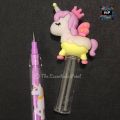 Unicorn (set of 4) - Fancy Lead Bullet Push (sika) Pencil For Kids (Girls and Boys). 