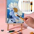 6PCS Arts Artist Nylon Hair Brushes Paint Brush for Adults Kids Gouache. 