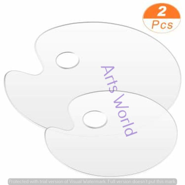 2 Pcs Clear Oil Paint , Acrylic Paint Palette 8 x 11 inches And 12 x 16 inches Art Paint Tray Palettes