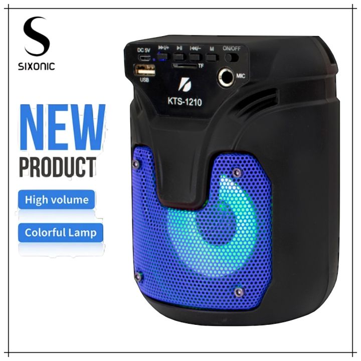 Sixonic KTS 1210 / GTS 2265 Portable Rechargeable Wireless Bluetooth Speaker Microphone USB & Memory Card Supported High Quality Woofer Sound