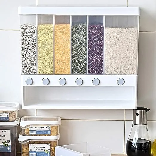 Wall%20Mounted%20Divided%20Rice%20and%20Cereal%20Dispenser%206%20Moisture%20Proof%20Plastic%20Automatic%20Racks%20Sealed%20Food%20Storage%20Box%20-%20Image%202