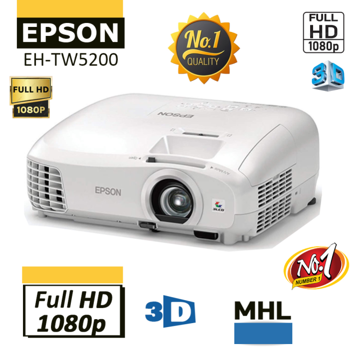 Enjoy Movies at Home with Epson EH-TW5200: Full HD 1080p, 3D, Dual HDMI & MHL Support