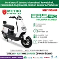 METRO E8S PRO Electric Scooter E-bike - White / Silver Gray / Matte Blue. 