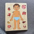 Anatomy Organ Model Multi-Layer Wooden Human Body Puzzle Activities Busy Board Boys Girls Body Structure Puzzle Montessori Early Educational Educational Anatomy Jigsaw Children Kids. 