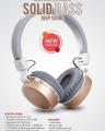 B-999 Rich Sound Super Bass Quality Wireless Headphone Gold & Grey. 