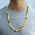 Mens Necklace Gold Filled Curb Cuban Link Gold Chain Necklaces For Men Women Davieslee Jewelry Fashion Gift Dlgnm50. 