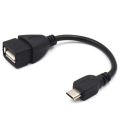Short Micro USB (Male) to USB 2.0 (Female) OTG Adapter Cable for Phone / Tablet. 