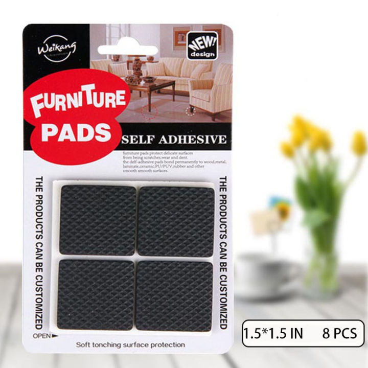 Furniture Protector Pads - Table Chair Leg Silicon Cap Pad Furniture Gripper Pads Non Slip Feet Cover Floor Protector Foot Bottom Pads Caps Rubber Protective Covers Socks Protectors Mats Round Cups Reusable Protection from Scrat