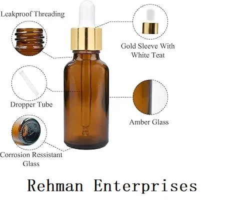 Amber 30ml Thick Glass Dropper Bottles for Perfume with Pipette