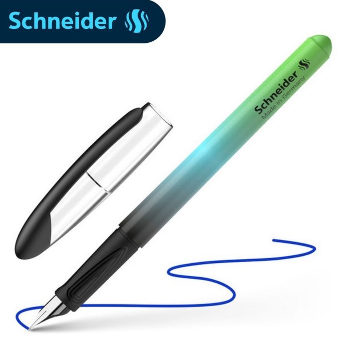Schneider Voyage Fountain Pen with reinforced steel nib M (Made in Germany) Suitable for Standard ink Cartridge - Converter Separately available, not included in pack - School Pen - Inkpen - Schneider Fountain Pen