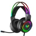 Aula S608 Rainbow 3.5mm + USB-A Gaming Headset  connect the Aula S608 to your computer with a 3.5 mm jack The RGB lighting can easily match the atmosphere of your room. 