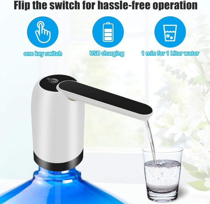 Wireless Automatic Electric Water Dispenser USB Rechargeable Pump Water ...