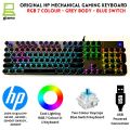 Original HP Mechanical Keyboard GK100 / GK100F / GK400F / GK400Y / GK600F - RGB Gaming Keyboard Metal Body With Blue , Brown , Red & Black Switch - Black / Blue / Grey / White / Pink With Different Unique Shape -   For PC & Laptop. 