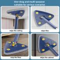 Twist n Squeeze Triangle Shape Extendable Microfiber Mop For Floor 3 Sided | Adjustable Triangular Cleaning Mop Twisting 360° Rotating. 