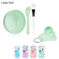 6 Pcs Set - Large Size Facial Mask Mixing Bowl With Mask Stick Facial Brush Gauge Set. 