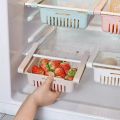 High Quality Unbreakable Adjustable & Stretchable Fridge Storage Basket Expandable Fridge Storage Rack Plastic Fridge Space Saver Food Organizer Tray Refrigerator Pull-out Drawers (Large Size) Multicolour. 