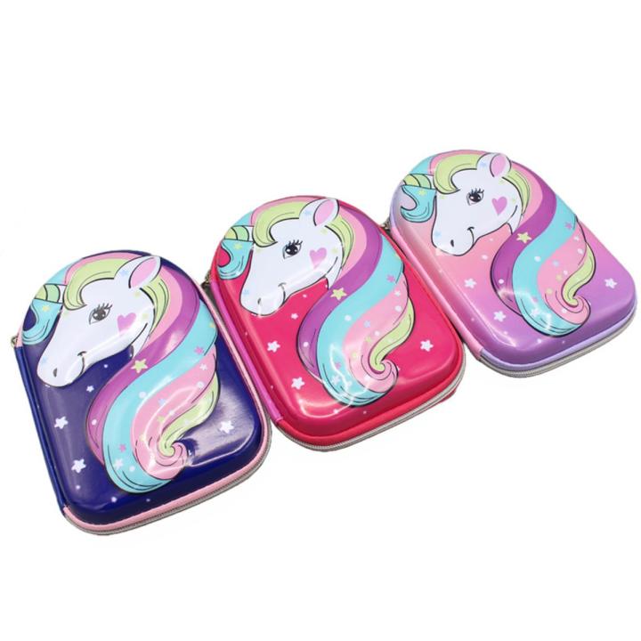 Unicorn 3D Embossed Pouch/Geometry Box 863 | Pencil pouch for school going kids