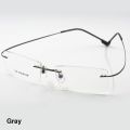 Reven Jate Flexible Titanium Alloy Rimless Eyeglasses Frame for Optical Prescription Glasses Eyewear for Women and Men. 