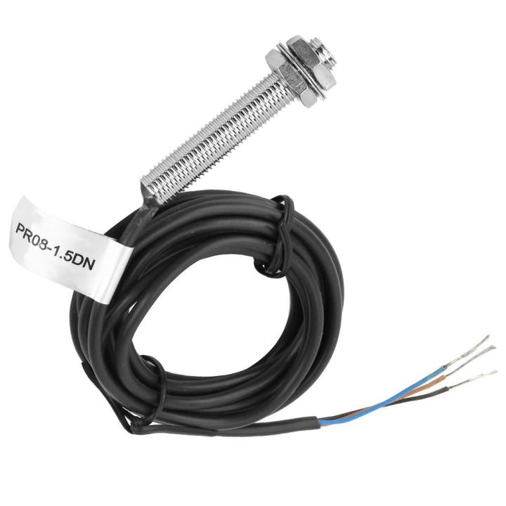 Nickel Plated Brass PR08-1.5DN NPN NO Inductive Proximity Sensor Switch ...