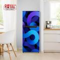 Royal Blue Tubes Fridge Stickers 3d, Door Wrap, Water proof, Self-adhesive PVC/Vinyl. 