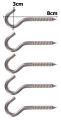 #14 Galvanized Screws Hooks - Lamp Hooks - Question Mark Hooks - Sheep Eye Hooks - Wood Hooks - Self Tapping Screw Hooks - Bundle Pack of 5. 