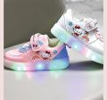 LED Kids Shoes for Girls Cute Cartoon Hello Kitty Shoes Baby Girl Kawaii Canvas Shoes Soft Bottom Sneakers Casual Shoes. 