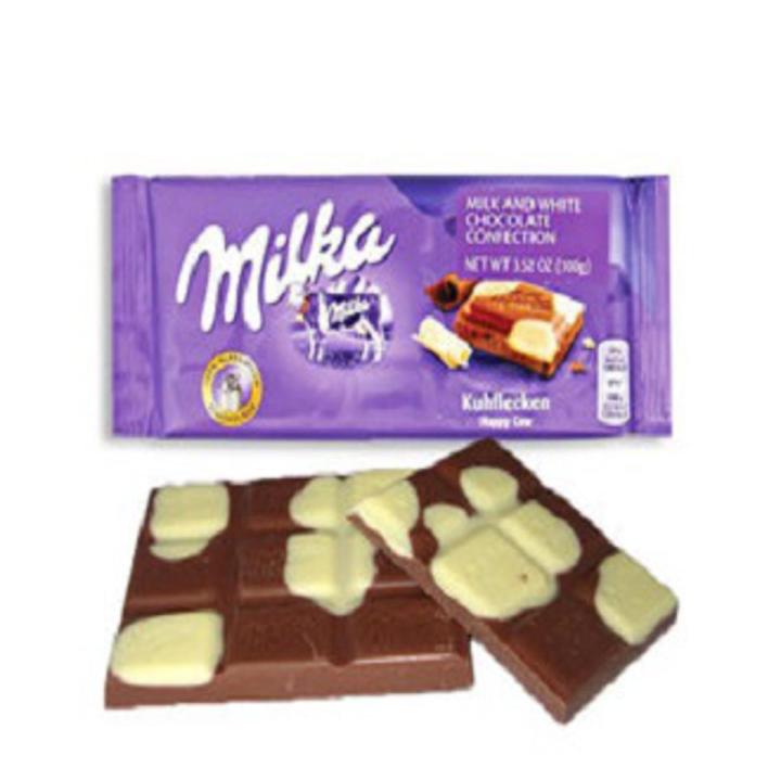 Milka Happy Cows Milk and White Chocolate Bar (100 grams)