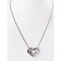 Stainless Steel Double Heart Locket For Women - Silver. 