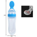 Baby Spoon Feeder 90ml Silicone Feeding Bottle with Spoon – Squeeze Food Feeder for Newborn & Toddler, Rice Cereal, Milk & Puree Feeder. 