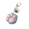 Mini Fidget Toy Lovely Portable Funny Cat Paw Push Fidget Game Keychain for Children. 