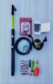 Yumoshi JM200 Sleek Lightweight Electroplating Fishing Reel With Fishing Line. 