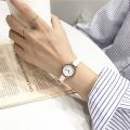 Women's Fashion White Small Watches 2021 Ulzzang Brand Ladies Quartz Wristwatch Simple Retr Montre Femme With Leather Band Clock. 