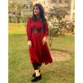 MEHROON ELEGENT DESIGN FOR GIRLS MEXI FROCK. 