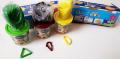 KIDCO Play Dough Pack of 3 Bottles With 3 Shapes. 