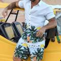 FN Men Coconut Tree Printed Short Suit. 