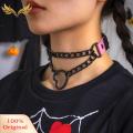 Super Choker Collar Double Layer Fashion Hip-pop Love Heart Choker Necklace. 