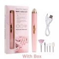 Pro Nail Drill Set: Rechargeable Flawless Salon Electric Nail Drill with Manicure Pen Shape - Grinding, Acrylic Art, Cuticle Clean, Gel Remover, Nail Art Milling Cutters - Complete Manicure and Pedicure Tools Kit. 