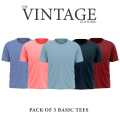 The Vintage Clothing Pack of 5 plain half sleeves Tshirt For Men for men. 