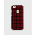 P10 Lite Case Cover 3D Hard- Huawei  Red Check Print - 1Cover2370. 