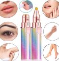 2in1 Eye Brow Trimmer And Facial Hair Remover Chargeable With USB Charging Cable And Cleaning Brush | Shaver for Ladies. 