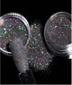 Gradient Shiny Nail Glitter Set Powder Laser Sparkly Manicure Nail Art Chrome Pigment selvar DIY Nail Art Decoration Kit selvar,Gray, black. 