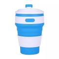 Portable Coffee Cup Collapsible BPA Free Food-Grade Silicone Pocket-Sized Travel Mug With Lid - 350ml. 