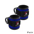 Pair of Ankle Straps for Cable Machines - Padded Gym Cuffs for Kickbacks, Glute Workouts, Leg Extensions, and Hip Abductors for Men and Women Fitness , Steel Double D Ring, Adjustable Neoprene Support. 